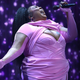 Lizzo performing at the 2022 VMAs